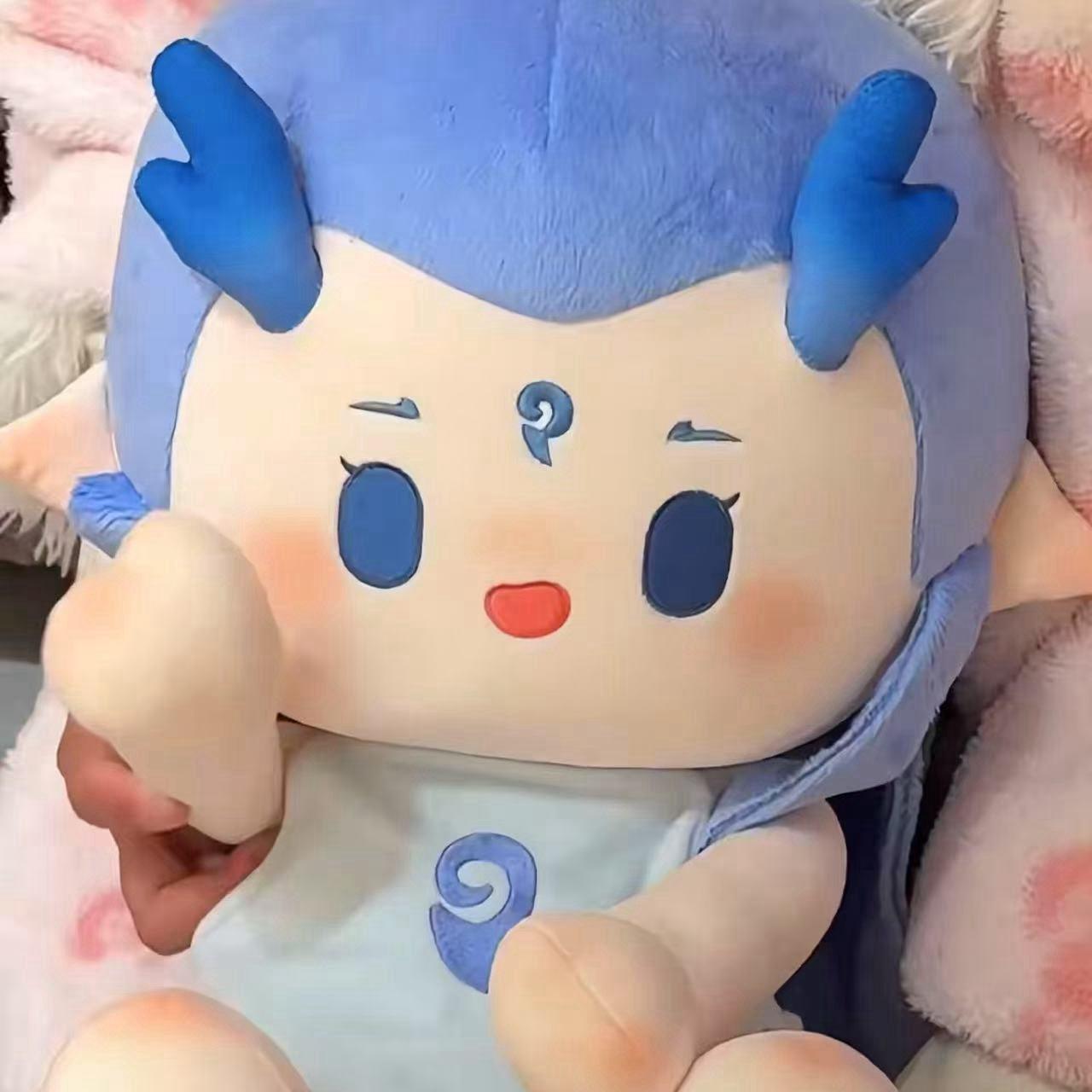 

Нежа: Дитина-диявол у морі Нежа Ао Бін 40 см Сидяча бавовняна лялька для насолоди Подарунки на день народження Велика лялька 40cm