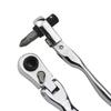 Ratchet Mini Inch Ratchet Reversible Chrome Vanadium Steel Ratchet with Dual Head for Socket and Bit for Tight Spaces Wrench, 1/4 Wrench, 72-Tooth