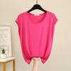Women's Summer Loose Modal Sleeveless Round Neck Top - Solid Color, Large Size, Thin Home Vest