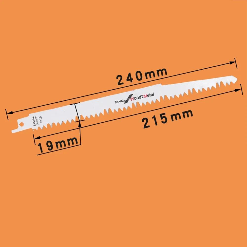 5/1pcs 240mm Reciprocating Saw Blades BI-Metal Saw Handsaw Electric Cutting Wood Pruning Multi Saw Blade