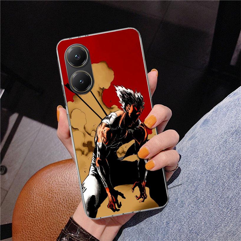 One P-Punch-Man Garou Phone Case For Xiaomi Poco X7 X6 X5 Pro F7 Ultra Redmi 15C 15 13C 13 12C 12 10 10A 10C 9 9A 9C 9T Cover Po