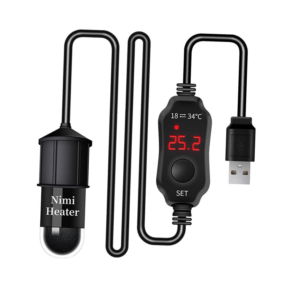 Aquarium Heaters Small 10W with Controller Intelligent Overheat Protection Submersible Heater Digital Display Adjustable Temps