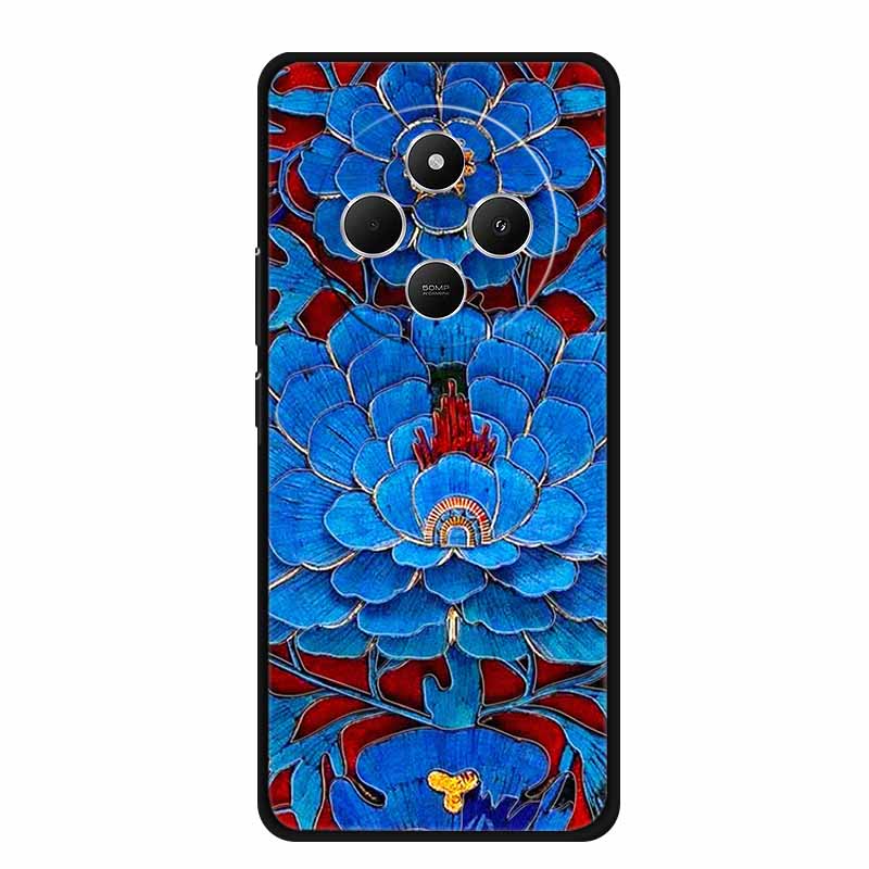 3D Emboss Case For Vivo Y300 Pro 5G Phone Case Relief Flowers Soft Silicone Coque For Vivo Y300 Pro Back Cover Case Funda Shell