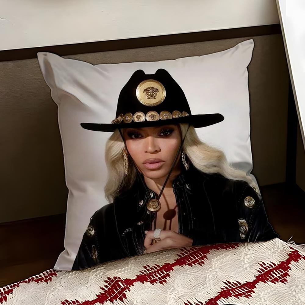 Singer BBeyonce CCowboy Cushion Cover Reversible Soft Durable Pillow Cover Home Car MultiScene Use for Daily Comfort