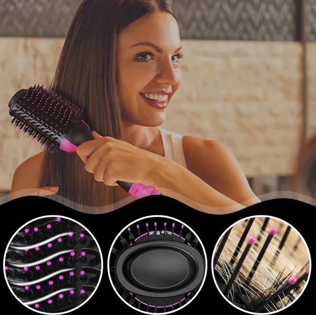 Brush Dryer Straightener Hair Curler 4 in 1 1000W Powerful Styling