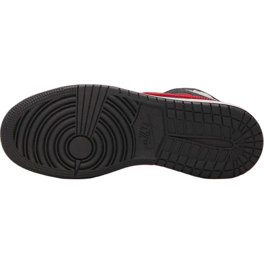 Jordan 1 Mid GS Black Red Kids Sneakers DQ8423-067