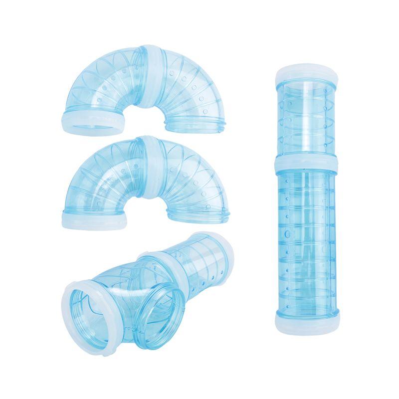 Practical-Hamster Tubes, Adventure External Pipe Set Hamster Cage To Expand Space DIY Creative Connection Tunnel Blue