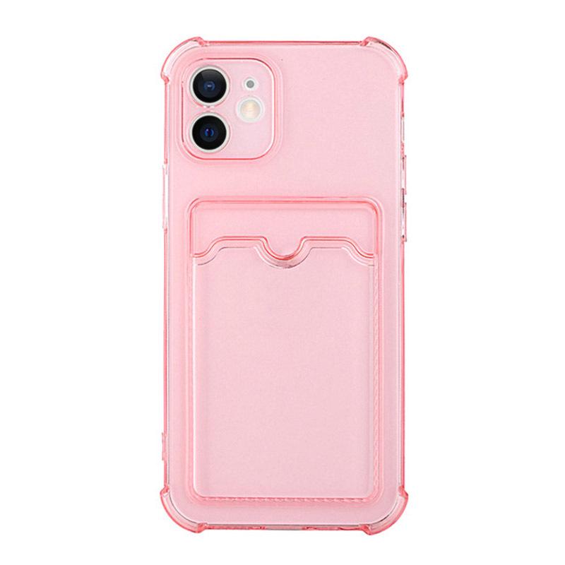 Transparent Airbag Drop-Proof iPhone 17 Case with Card Slot for iPhone 14/15 Pro Max/16