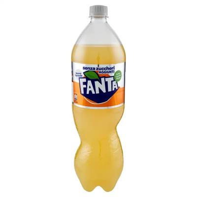 Coca-Cola Europäische Fanta Italienische Fanta Zero Orangen-Geschmack Fruchtsaft 12% (Orange 9% + Zitrone 3%) Hochkonzentrierte 1,5-Liter-Flasche