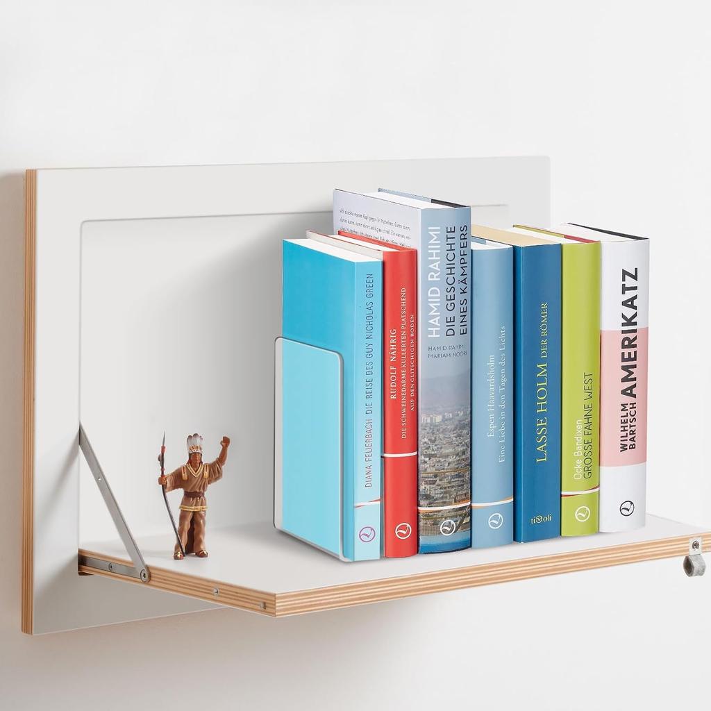 2-8 Pieces Book Ends, Bookends, Books Stand, Books Stoppper, Clear Bookend for Shelves, Acrylic Book Ends for School, Library