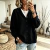 Dames gebreide vest trui met knopen aan de voorkant en reverskraag, Kleur Casual Herfst Winter