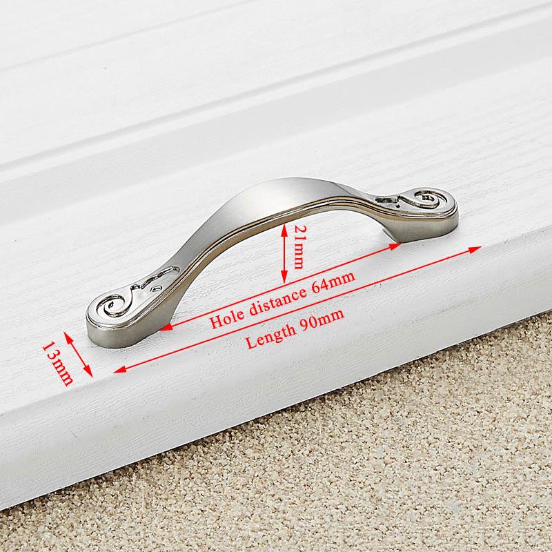 KAK Zinc Alloy Modern Cabinet Handles Kitchen Cupboard Door Pulls Drawer Knobs Handles Wardrobe Pulls Furniture Handle Hardware