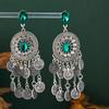 Bohemian Ethnic Tassel Metal Dangle Earrings - Fashion Exotic Ear Jewelry