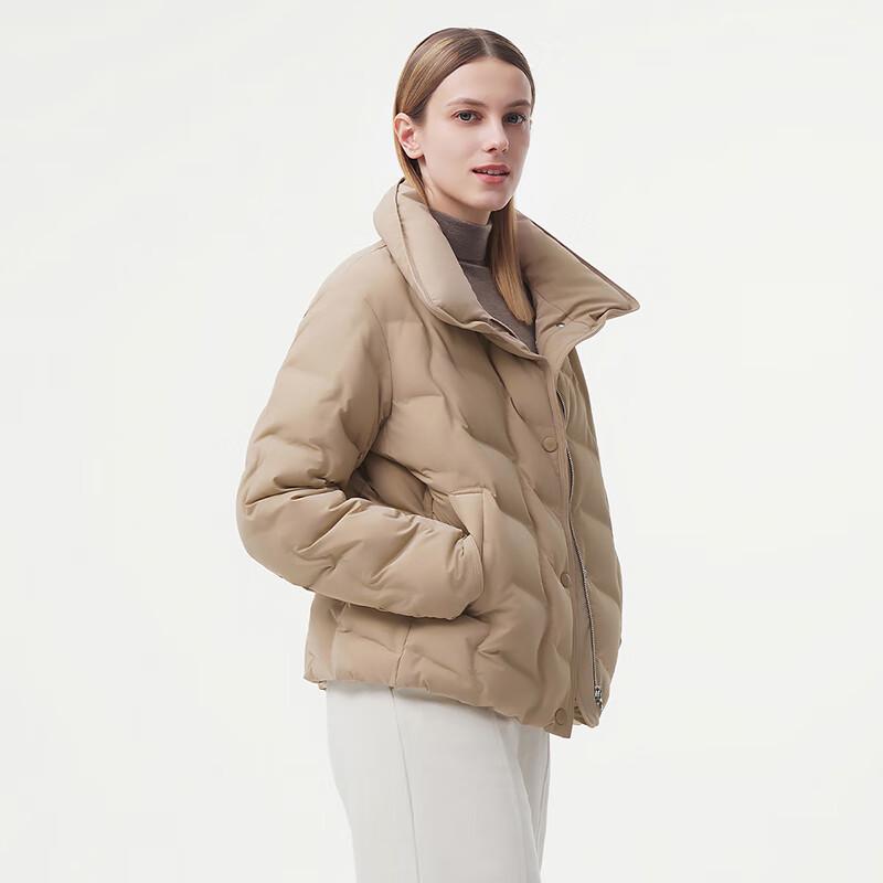 Tanboer Women's Short High-Neck Down Jacket