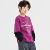 Duoduojia Boy's Loose-Fit Patchwork Long-Sleeve Sweatshirt