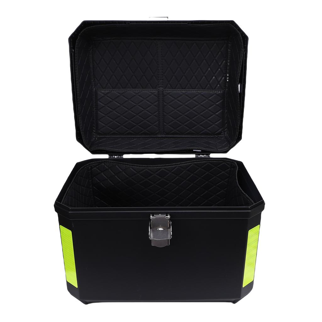 60L Universal Motorcycle Rear Case Water Proof ABS Motorcycle Rear Top Box Anti Impact PU Leather