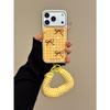 Korean Yellow and White Plaid Star Bow Is Suitable for Iphone17promax Apple 16 Mobile Phone Case 15 New Models