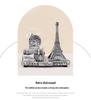 Creative Luminous Eiffel Tower Snow Globe Music Box - Retro Desktop Decoration