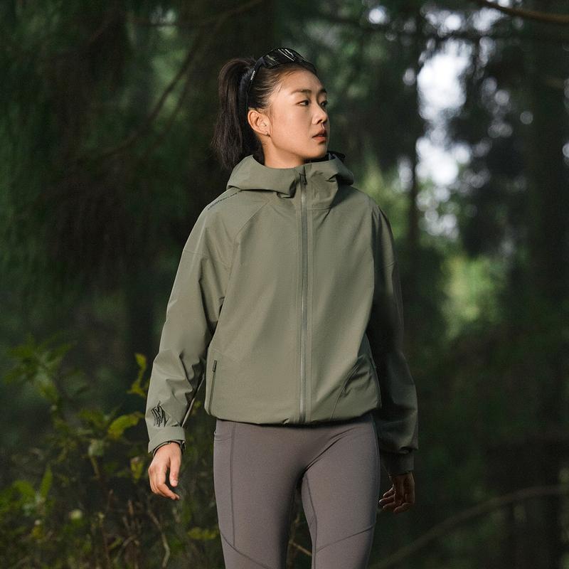 Li Ning Outdoor CF Tracing Windproof And Rainproof Windbreaker Jacket Unisex Tea Green AEMV005-6