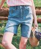 Short en Jean Imprimé Ruban RONRON Bleu Clair