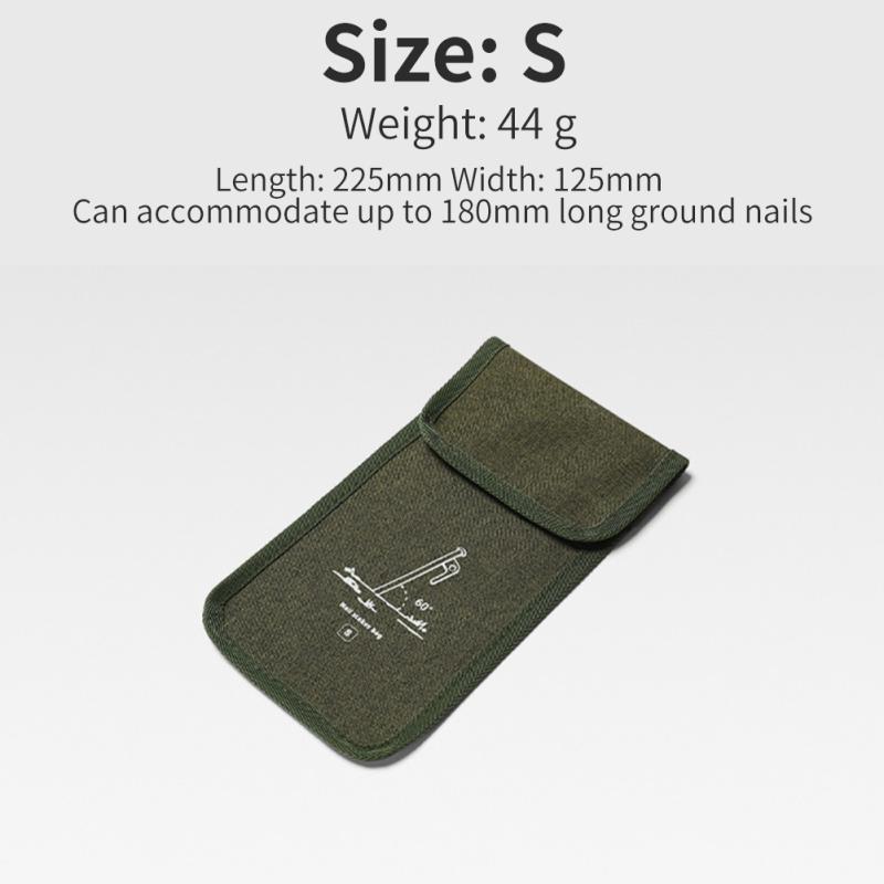 

Сумка для кілків намету для кемпінгу на відкритому повітрі, багатофункціональний чохол для зберігання ґрунтових кілків, намет для подорожей і піших походів Size S