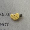 2Pcs Female Korean Simple Versatile Bangs Hair Clip Hairpin Cute Fresh Hair Accessories Cheese Yellow Polka Dot Duck Bill Clip
