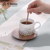Nanshan Mr. Ceramic Coffee Mug with Saucer & Spoon Gift Set