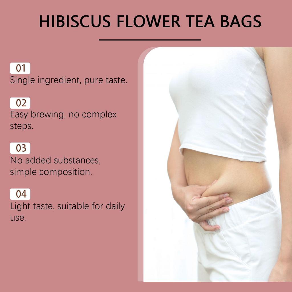 Natural Hibiscus Refreshing Herbal Tea, Supports Daily Refreshment & Wellness