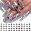 120 Pieces Planet Nail Charms, 3D DIY Saturn Shaped Nail Art Decorations Kit, Planet Nail Art Charms for Girls Nail Art DIY Craft Decoration Supplies 