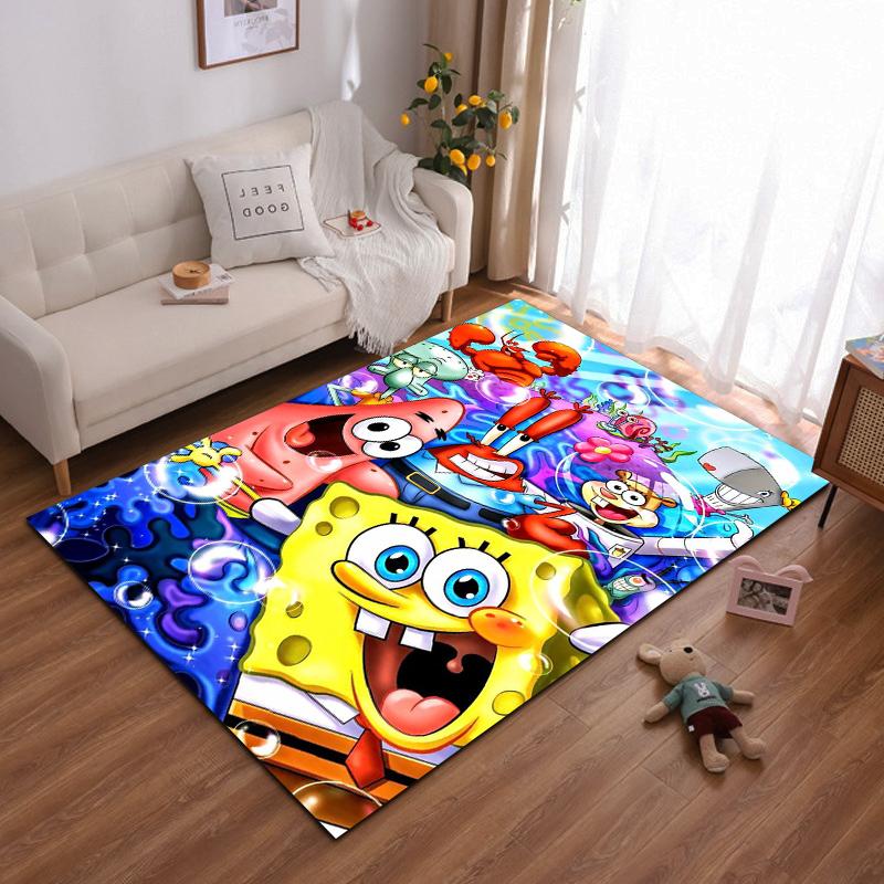 

Cartoon Underwater Party Rug with Colorful Characters Suitable for use as an anti-slip game mat for living room and bedroom sofas 40x60cm( 15x23in )