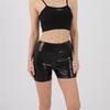 Shorts de Yoga Extensibles Taille Haute pour Femmes Aspect Brillant Shorts de Sport Biker pour Tenue de Sport Danse Course à Pied Vélo