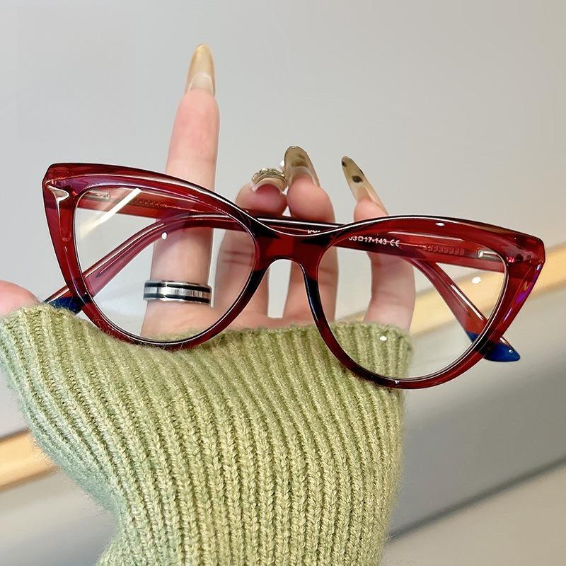 

Fashion Cat Eye Reading Glasses Women Magnifing Clear Lens Anti Blue Light Glasses Optical Eyewear +1.0+1.5+2.0+2.5+3.0+3.5+4.0 1.0 винный