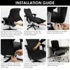 Office Chair Cover Thickened Stretchable Desk Computer Gaming Office Chair Armchair Protector Cover Dustproof Pet Scratch