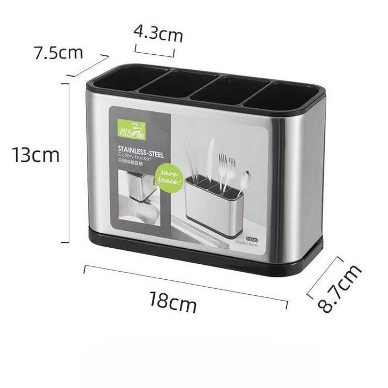Kitchen Cutlery Organizer Knife Stand Plastic Drain Storage Holder Spoon Fork Chopstick Kitchenware Cooking Tool Tray Shelf Box