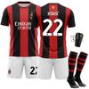 2024 AC Milan Σετ Φανέλας Ποδοσφαίρου Εντός Έδρας Leo Club KAKA Έκδοση Φιλάθλων Κοντομάνικη Φόρμα Ποδοσφαίρου