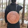 Nordic Rampage Dřevěný Malý kulatý štít Ručně vyrobený Funkční Dřevořez Kostým Reenactment Norský Viking Warrior Crest Shield