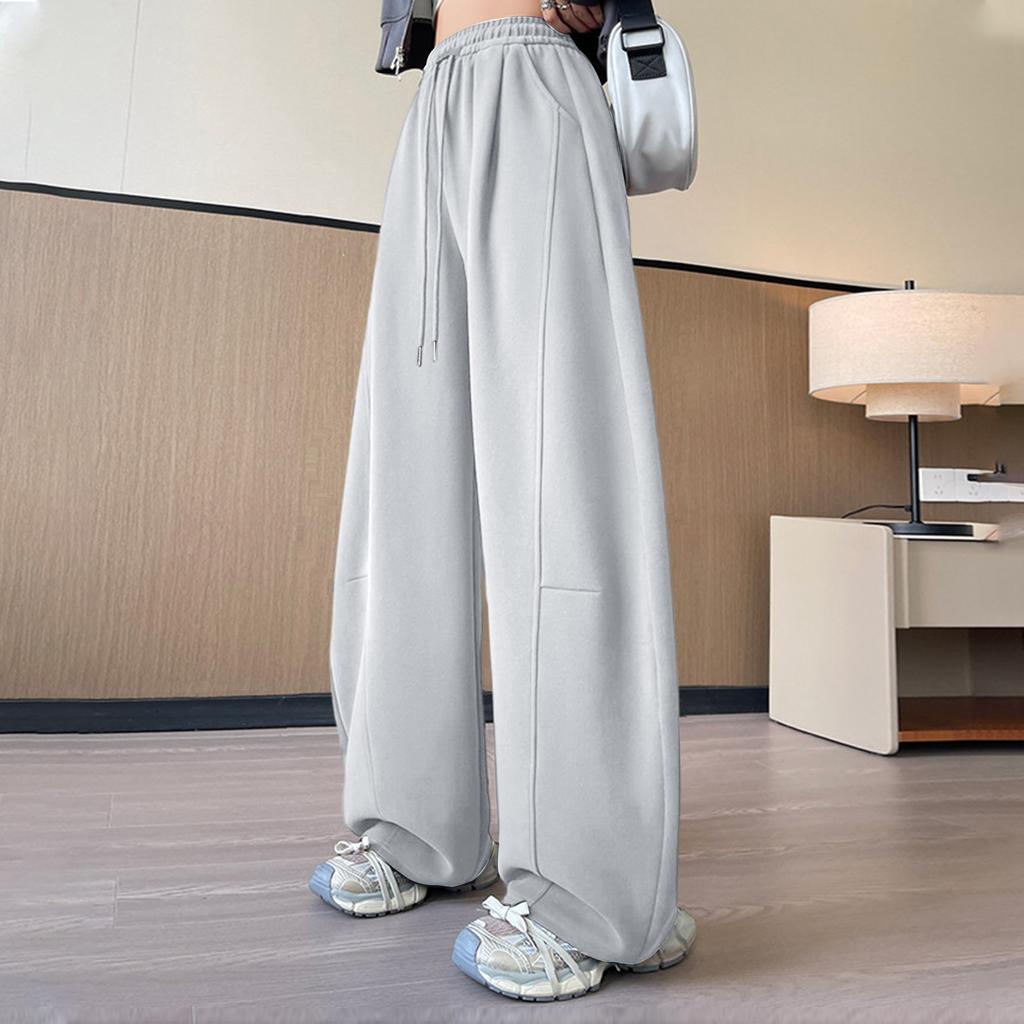 Women's Fashionable Loose Fleece Lined Trousers