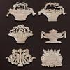 Europe Wood Appliques Onlays Decorative Wood Decals For Furniture Carving Decoration Wall Doors Cabinet Furniture Home Decor