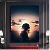 Modern Canvas Poster - Timberland - Girl At Sunset Motif - 61x81 Cm - Unframed
