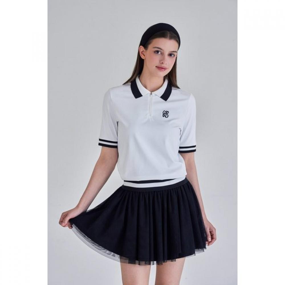 GOXO Classic Logo Polo T shirT whiTe