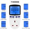 Power Meter Digital LCD Display Energy Watt Voltage Amps Meter Household Energy Saving Electricity Usage Monitor Plug