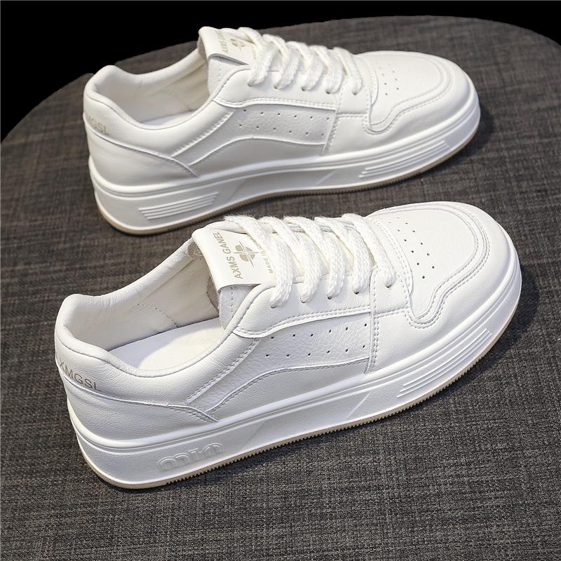 Damen Weiße Vielseitige Sneaker - Frühling/Herbst, Atmungsaktiv, Dicke Sohle, Lässige Trendige Dad Shoes für 2025
