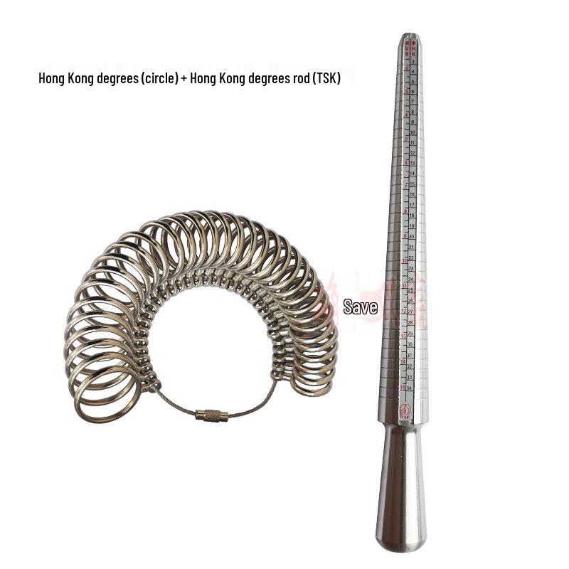 UKUS Multinational Ring Sizer: Korean, American, Japanese, English Size Stick