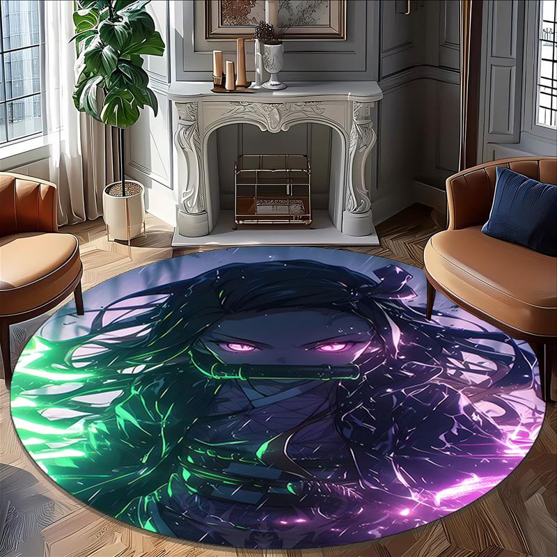 1pc nezouko Carpet, Round Rug, Comfortable, Suitable for Entryways, Living Rooms, Office, And Bedrooms, Christmas Decoration
