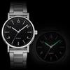 Simple And Fashionable Luminous Needle Watch Men'S And Women'S Steel Belt Quartz Watch Watch