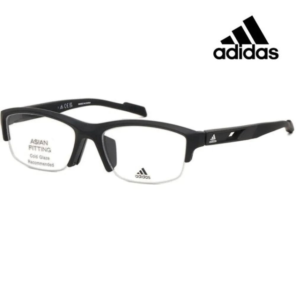 [adidas] Eyeglass Frames SP5054D 002 Black Square Semi-rimless