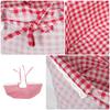 Rattan Basket Liner Replacement Cloth Insert Washable Reusable Farmhouse Decorative Picnic Basket Liner for Wicker Storage