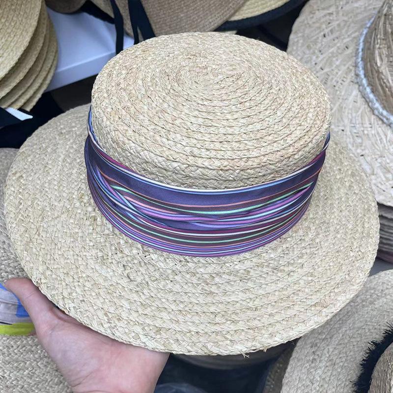 

Хуа Шао Цинь Лань Шляпа Пляжный Отпуск Солнцезащитная Шляпа Соломенная Шляпа Лафит Летняя Цилиндр Adult average size фиолетовый