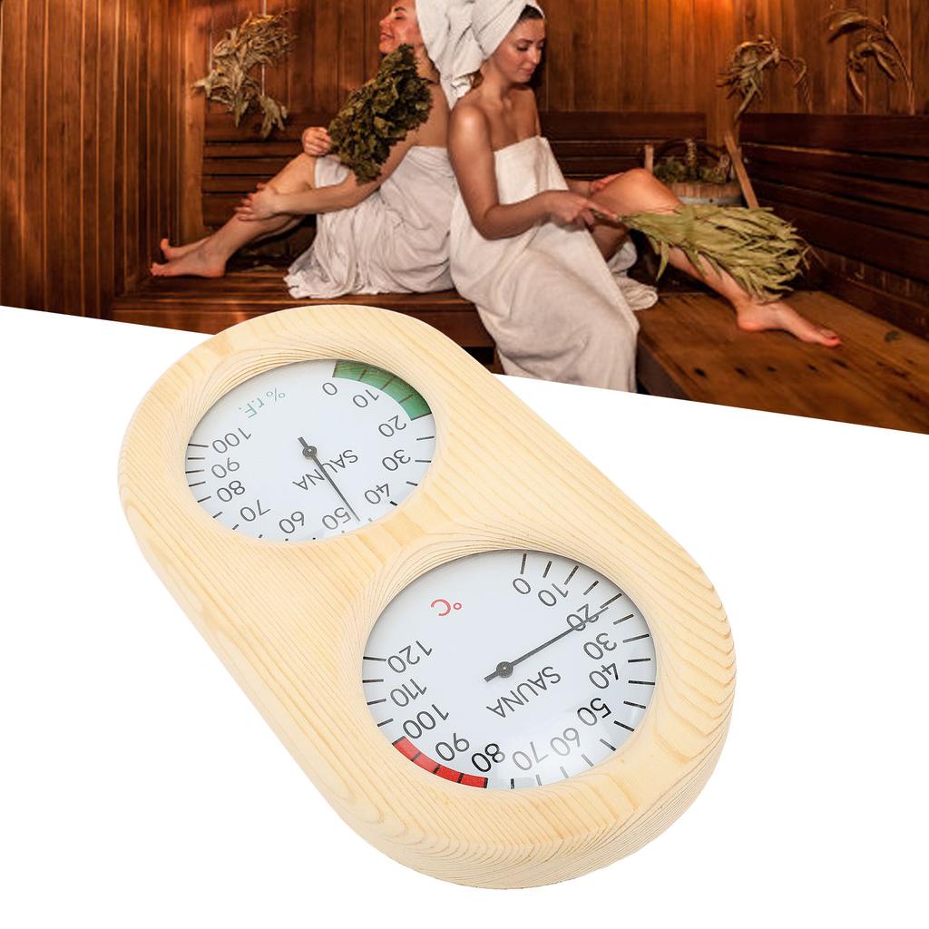Sauna Hygrometer Thermometer Gauge, Sauna Room Thermometer Hygrometer, Practical, Accurate for Steam Bath