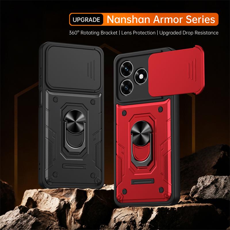 Shockproof Armor Case For Honor 600 Lite 5G Camera Lens Protection Fundas For Honor 600Lite 5G Magnetic Holder Ring Cover Coque